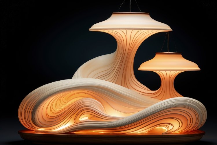 white mushroom lamp